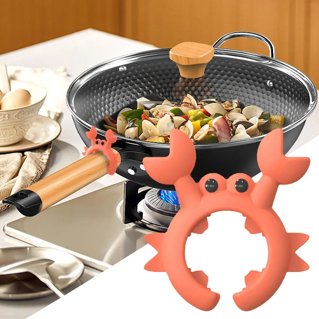 Utensil Rest Crab Shaped Silicone Utensil Rest Countertop Ladle Holder Anti-Overflow Stove Top Spatula Holder Kitchen Gadget