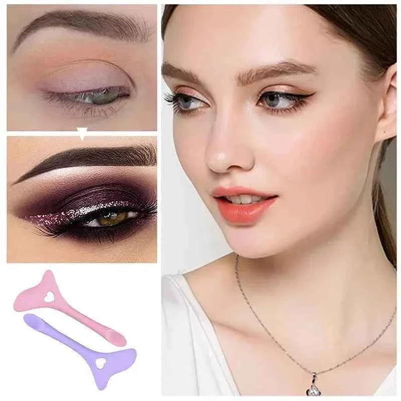 Wholesale  Multi-functional Eyeliner Stencil Wing Tips Silicone Eyeliner Aid Drawing Lipstick Wearing Aid Reusable Makeup Tools