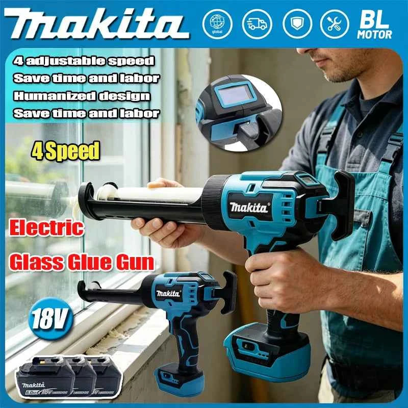 Makita Electric Glass Glue Gun Cement Glass Adhesive Glue Seal Sealant Tool Wireless Glass Doors Windows Filling Sewing Gun