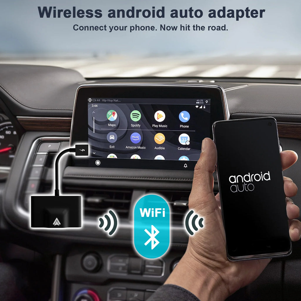 Wireless Android Auto Adapter for Wired Android Auto Car & Android Phones, Android Auto Dongle Convert Factory Wired to Wireless