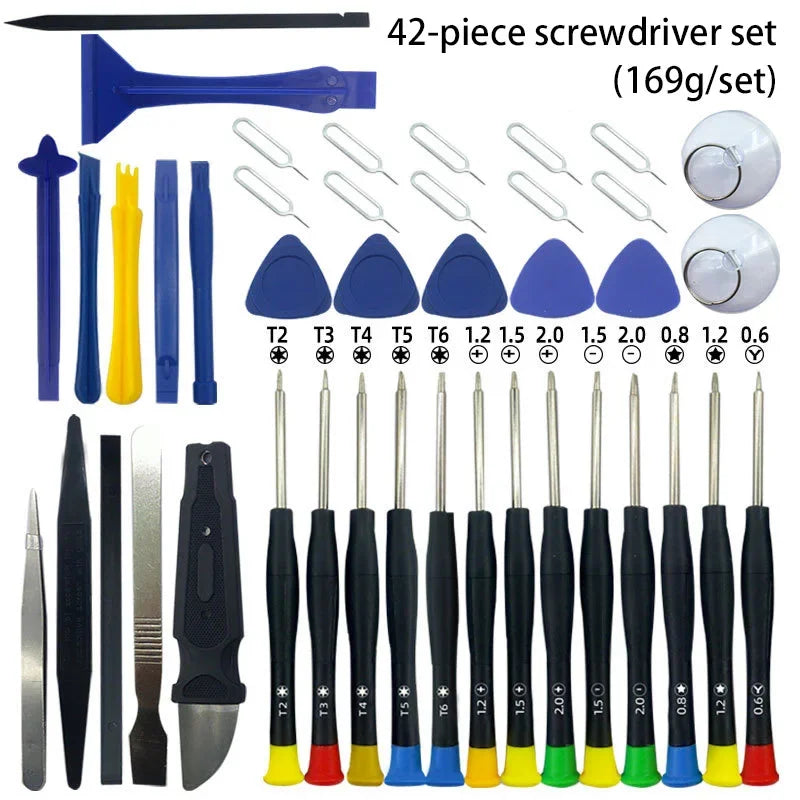 42 in 1 Mobile Phone Repair Tools Disassemble Repair Set For iPhone Screwdriver Combination Skid Multi Function Disassembly Kit
