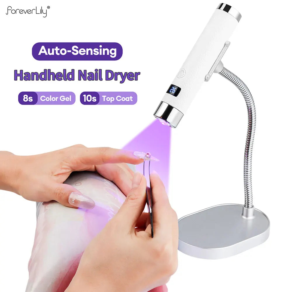 Handheld UV Nail Lamp 2-in-1 Nail Dryer Cordless UV Light Nail Lamp Dryer Nail Curing All Gel Polish Manicure Lamp Nail Art Tool