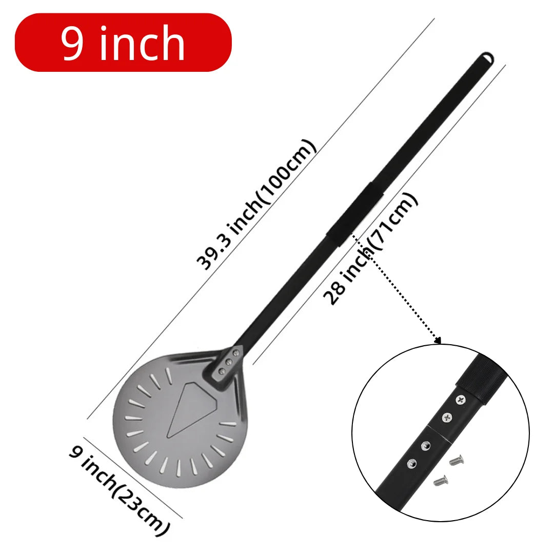 7 8 9 10 Inch Long Pizza Peel AdjustableTurning Shovel Spatula Baking Tool  Kitchen Utensils Nonstick Big Pizza Turner for Oven