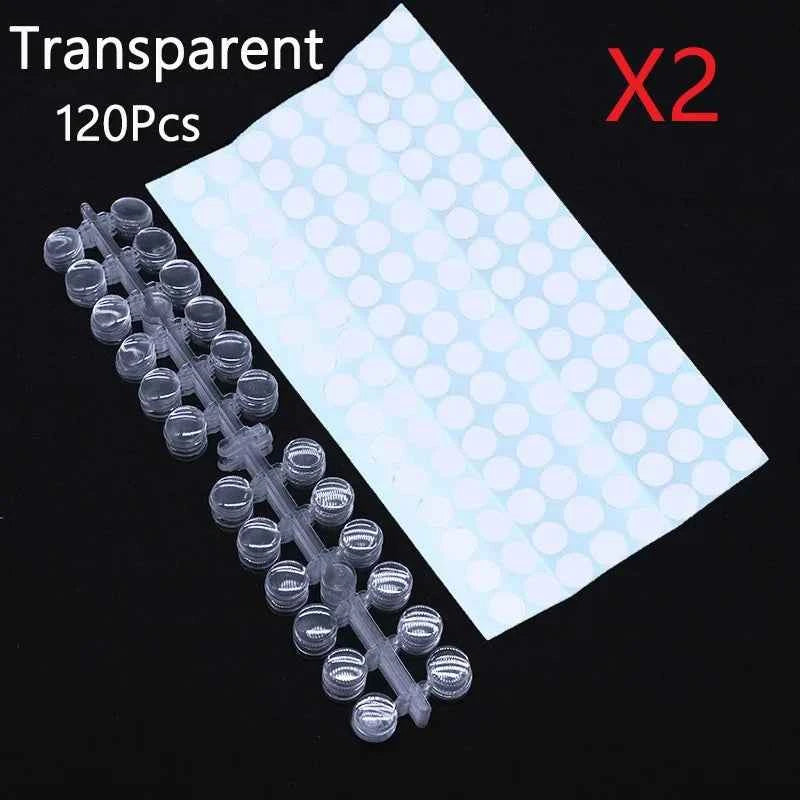 240 Pcs Round False Nail Display Tips Fake Nail Color Chart Nail Swatch Sticks with Adhesive Sticker