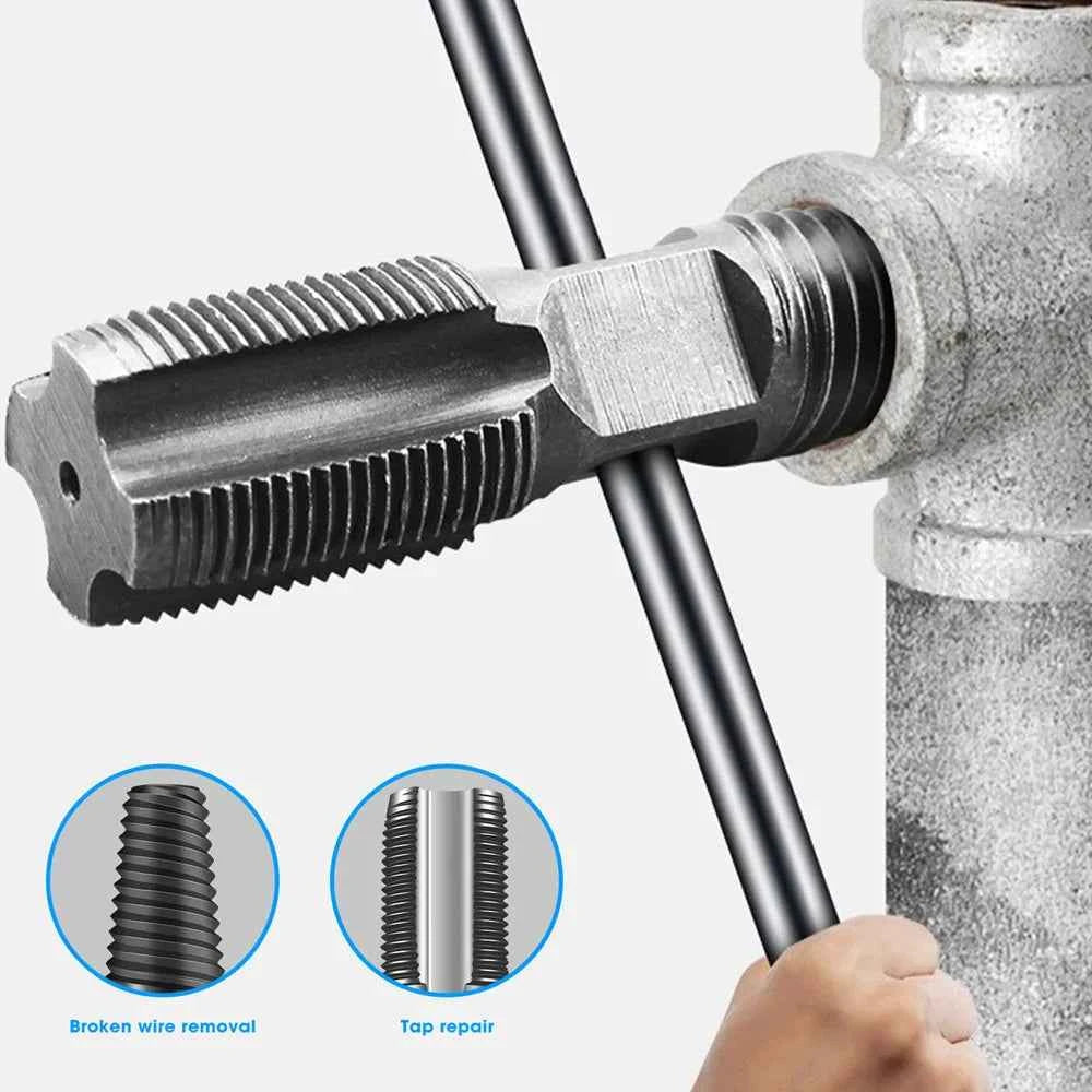 Damaged screw extractor double-headed screw extractor drill bit set water pipe bolt screw valve thread repair remover tool