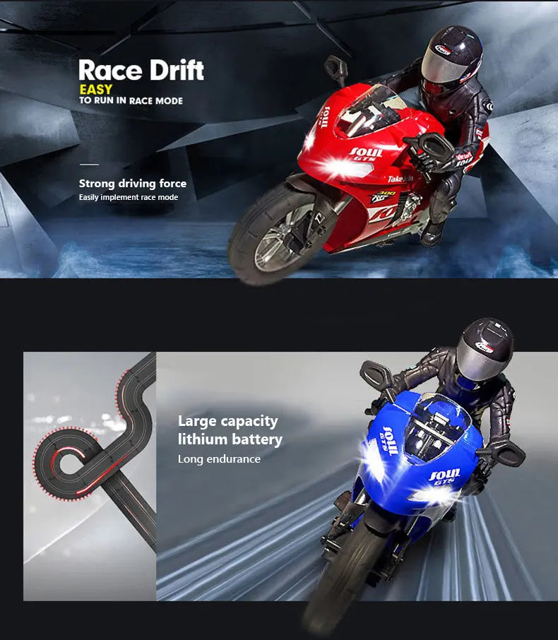 RC Motorcycles 1:6 1:10 Electric Motor RC Cars High Speed 4CH Remote Control Racing Motorcycle Drift Car Kids Xmas Festival Gift