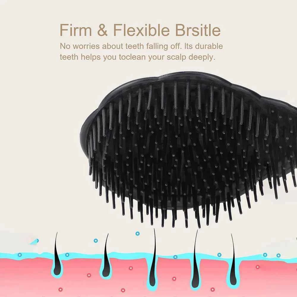 1pcs Black Hair Comb Scalp Massagers Round Comb Women Men Shower Brush Hair Scalp Shower Wash Clean Hair Tool Brush