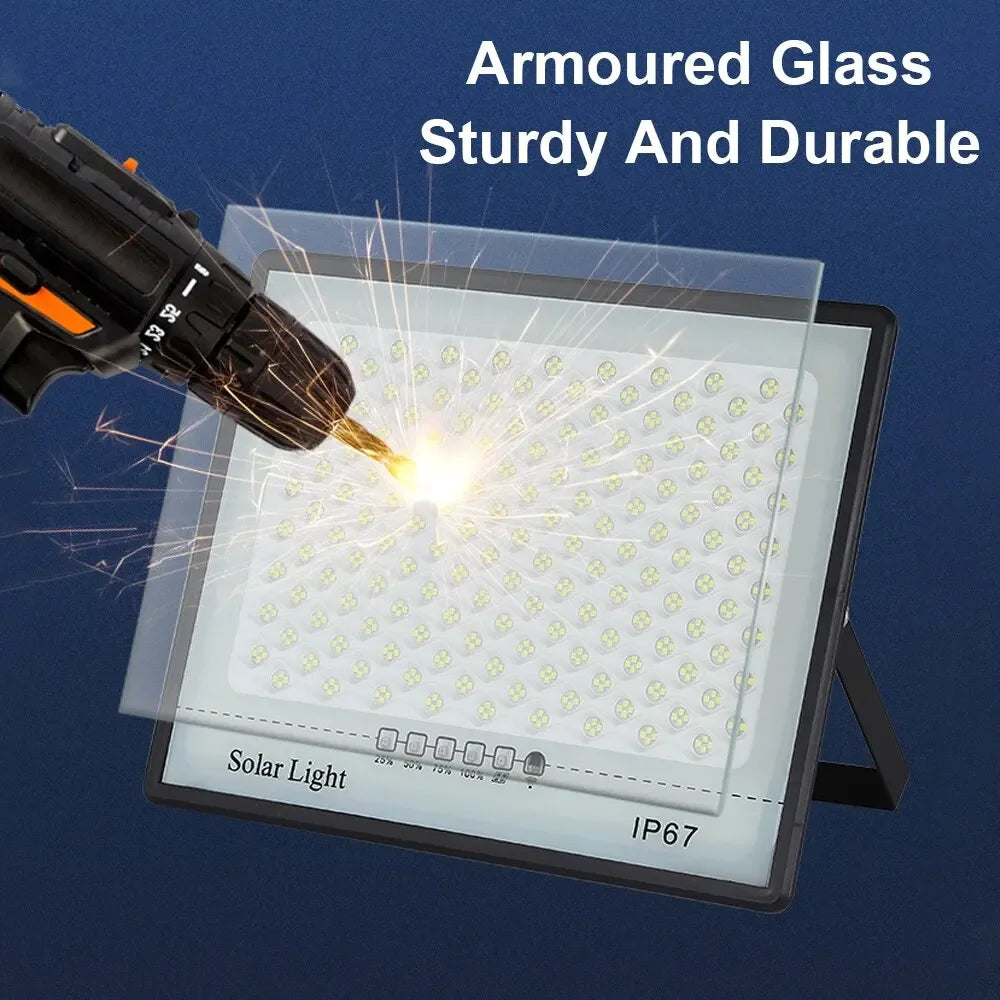 LED Solar Garden Lights Outdoor Waterproof IP67 Reflector Spotlight Emergency Wall Lighting for Garden Buildings