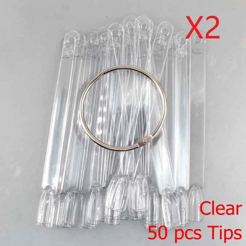 240 Pcs Round False Nail Display Tips Fake Nail Color Chart Nail Swatch Sticks with Adhesive Sticker