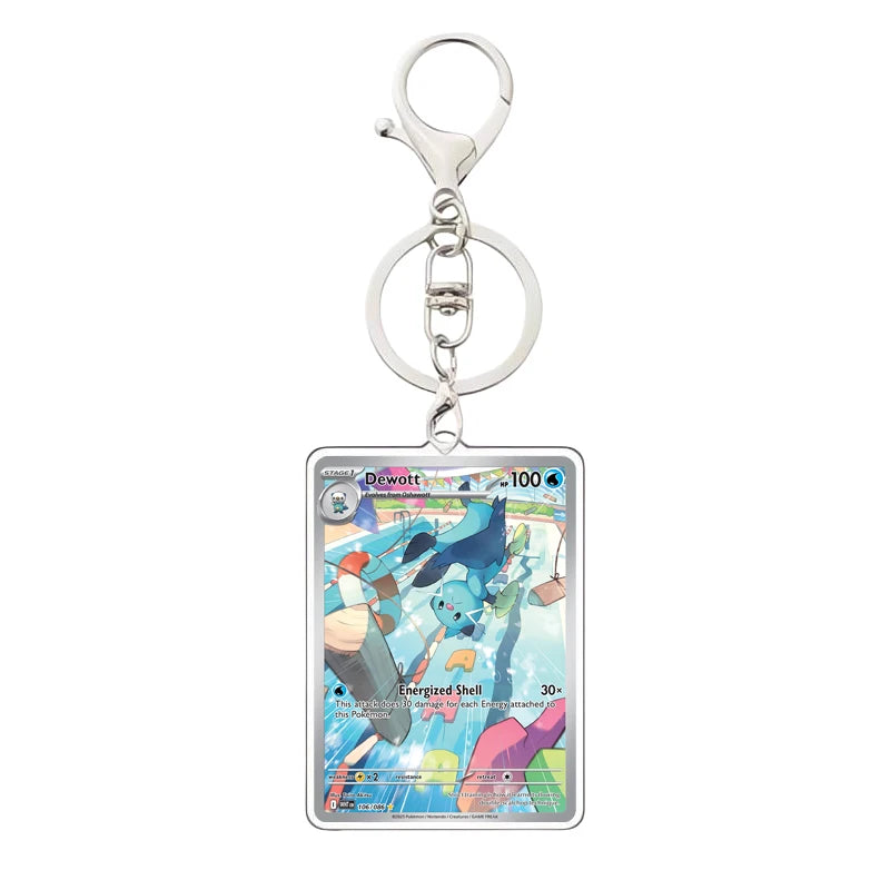 Pokemon PTCG Acrylic Keychain English Version Sv11B W Sar Bwr Reshiram Zekrom Victini N Acrylic Card Keychain Pendant 3.4X5.2Cm