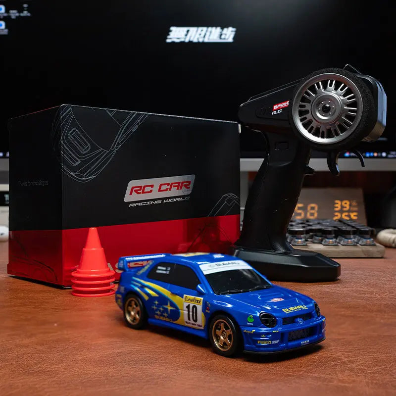 WHOOSH Licensed 1:43 Scale Mini RC Drift Car Full Proportional Remote Control Subaru WRC WRX STI Mazda RX7 Desktop Toy For Boys
