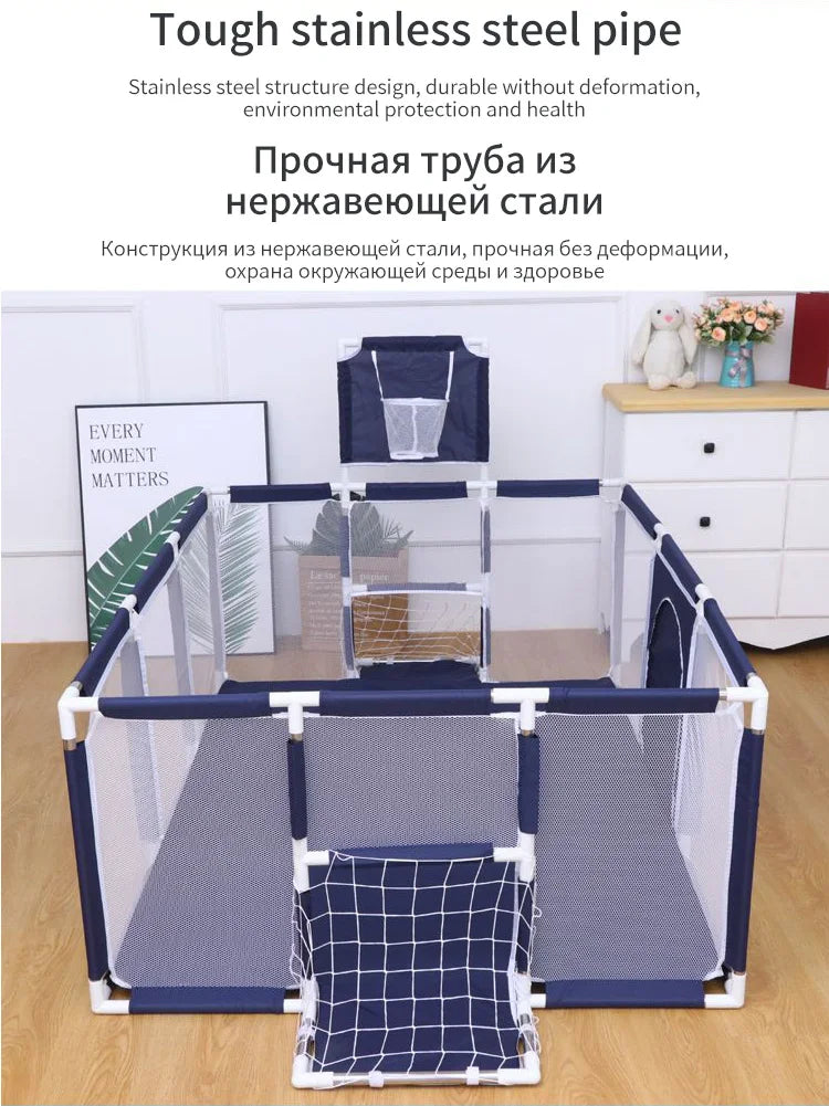 New Arrival Baby Playpen For Children Safety Barrier For Newborn Playground Basketball Ball Pit Playpen Indoor Baby Playground