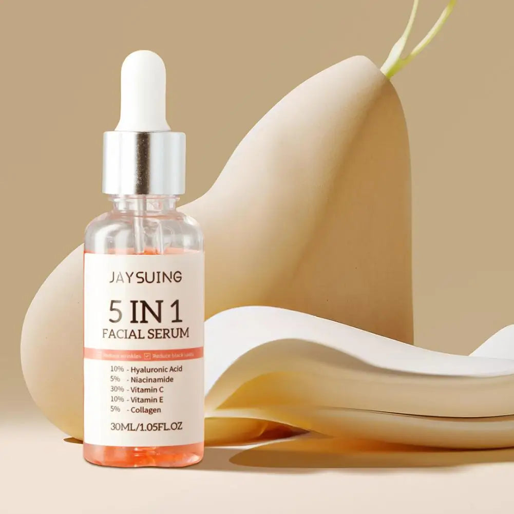 5 In 1 Face Serum Vitamin C Moisturizing Whitening Anti Wrinkle Aging Niacinamide Hyaluronic Acid Facial Serum SkinCare 30ml