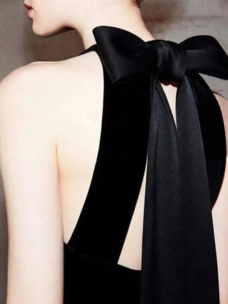 DEAT Elegant Dress Bowknot Ribbon Backless Zip Sleeveless Mermaid Women's Evening Party Dresses 2026 Spring New Fashion 35Z1299