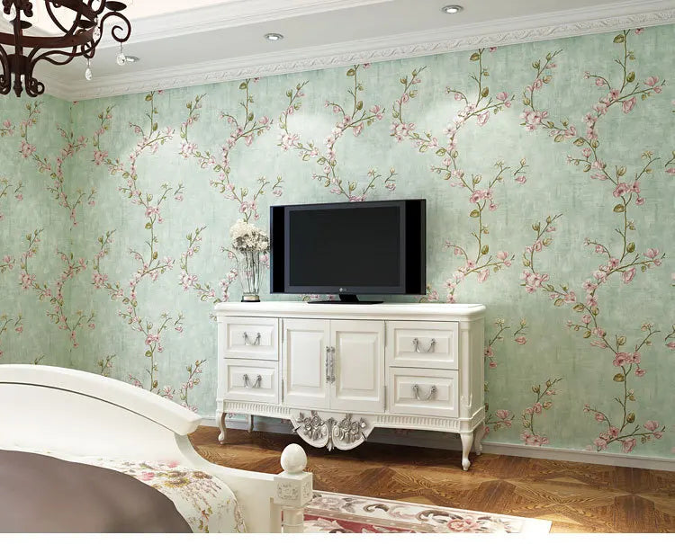 Home Improvement Wall Painting Wallpaper Contact Paper Bedroom Living Room 3D Floral Wall Papers home decor papel de parede