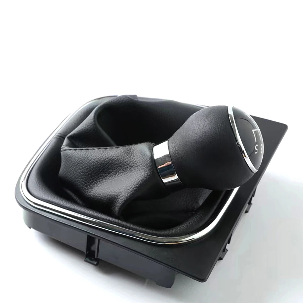 5/6 Speed Stick Gear Shift Knob With Leather Boot Collar Case For Volkswagen VW Golf 5 V MK5 MK6 Jetta R32 2004-2014 Car-Stying