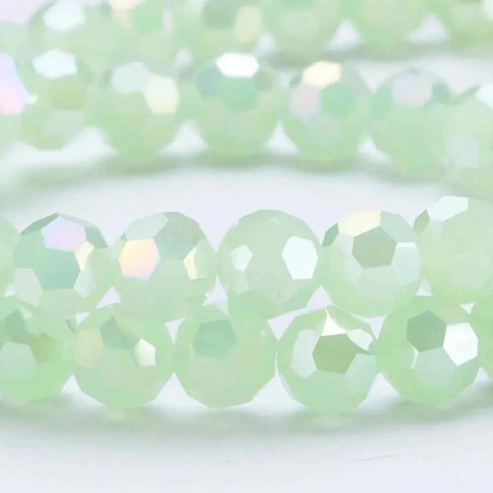 3 4 6 8mm Round Crystal Beads Faceted Colorful Glass Beads Loose Spacer Bead for Jewerly Making Needlework Bracelet Necklace DIY