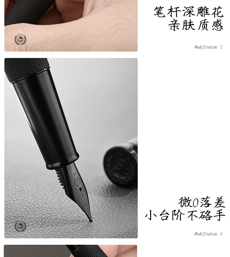 LT Hongdian 1861 Black Forest Pro Fountain Pen Iridium nib Custom engraving student professional