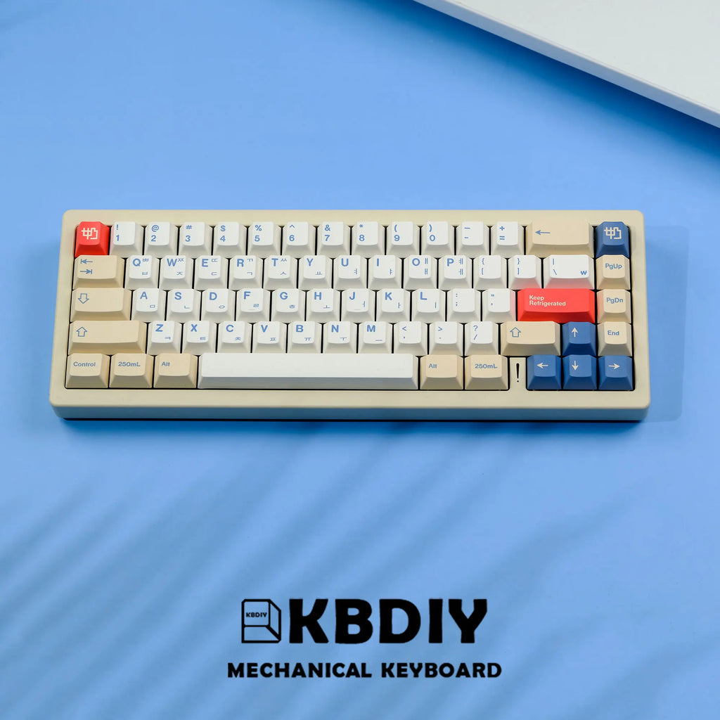 KBDiy 135 Keys/Set GMK Soymilk PBT Keycaps Cherry Profile MX Switch Korean Keycap for Mechanical Gaming Keyboard Custom Key Caps