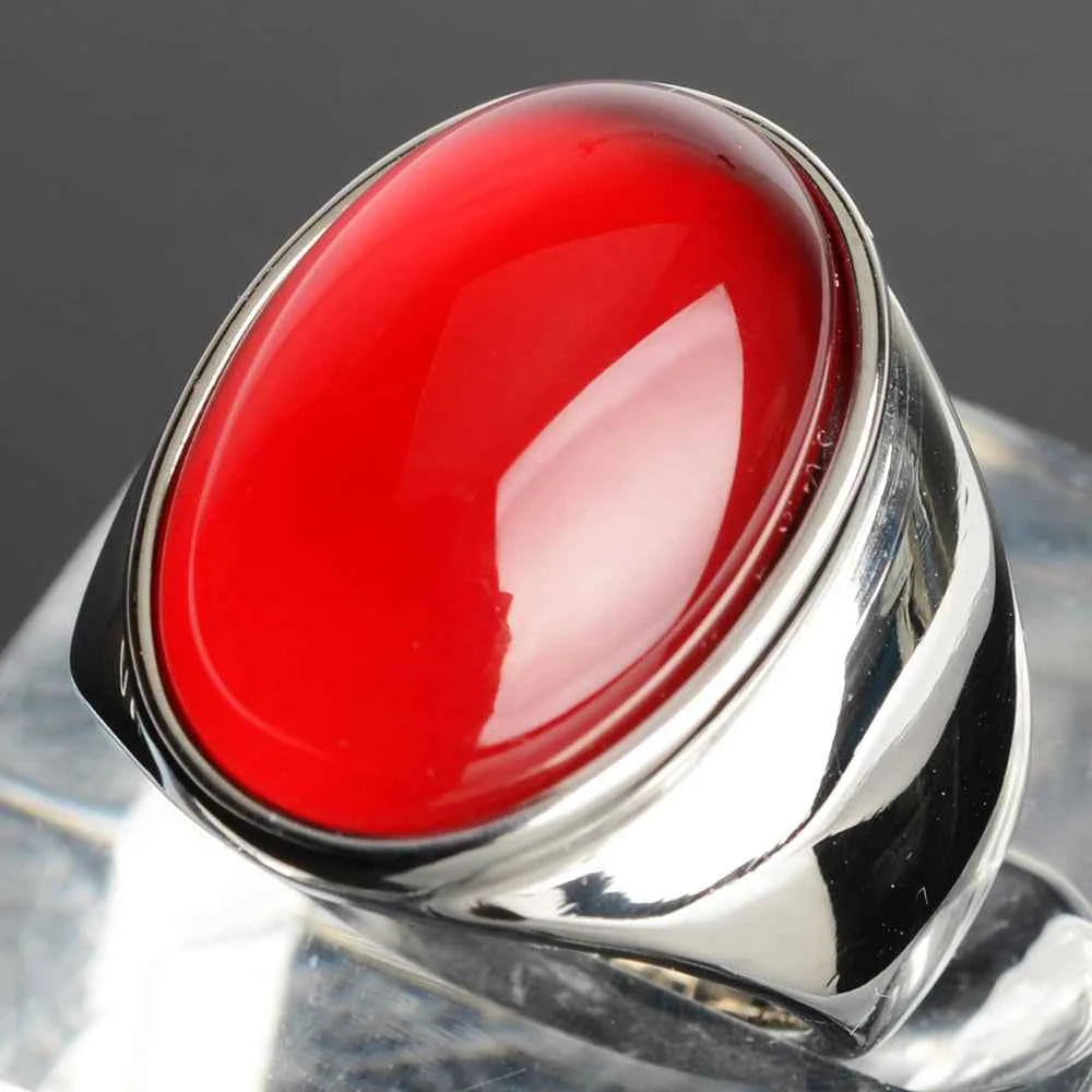 925 Silver Color Luxury Black Stone Ring Stainless Steel Wedding Rings for Men Female Party Jewelry Fashion Accessories Gifts