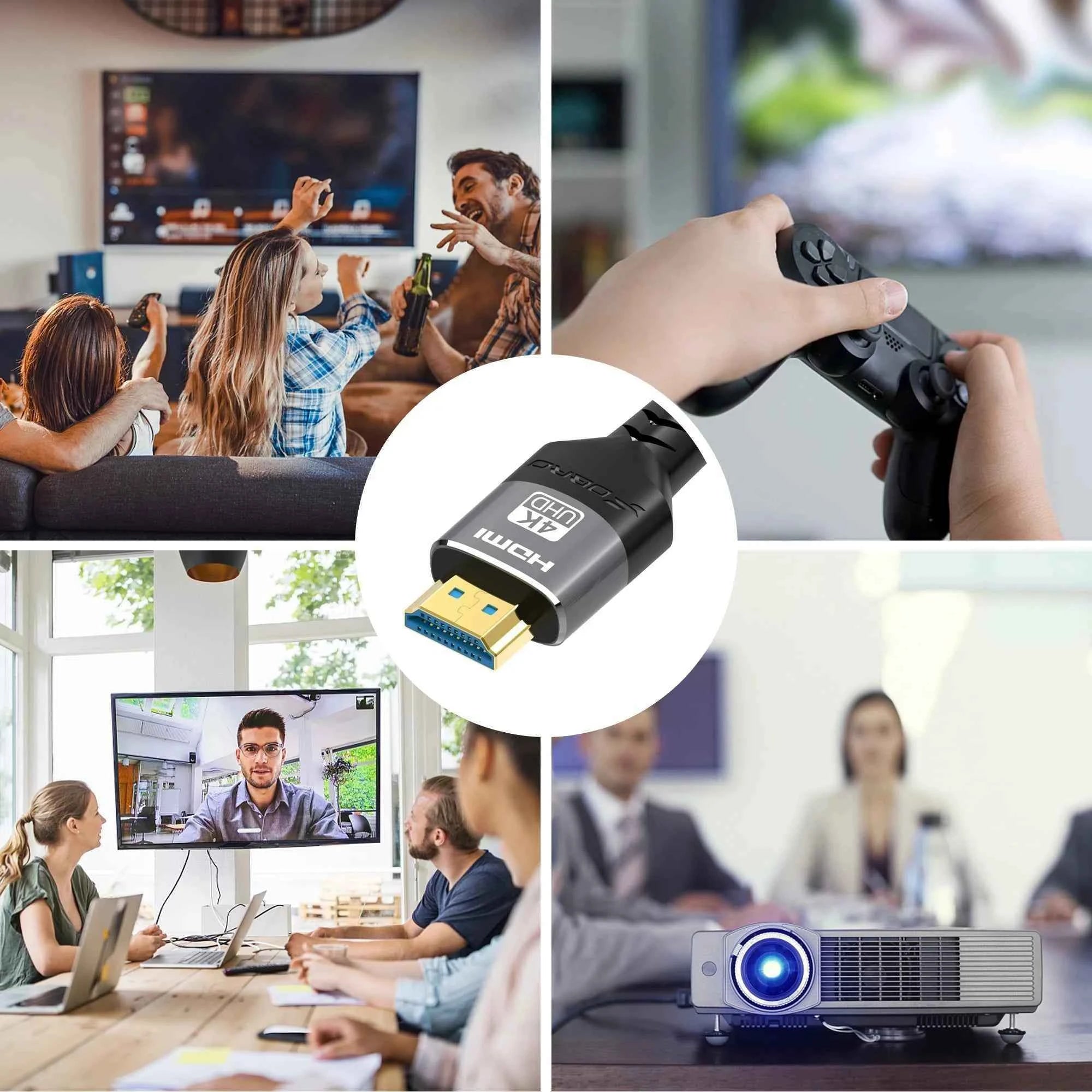 HDMI Cable 8K@60Hz 4k@120Hz HDMI-compatible Cable 18Gbps High Speed2.0 Braided Cord for TV PC Laptop TV box PS5 1M 2M 3M