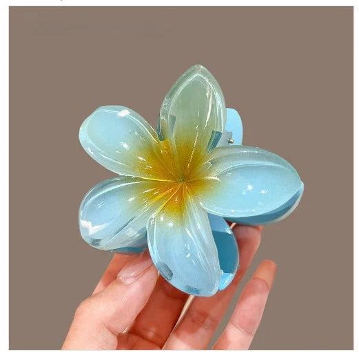 Bohemian Flower Hair Claw Clip For Women Sweet Floral Hair Claws Crab Clamp Barrettes Hawaiian Headwear Beach Accessories Girl