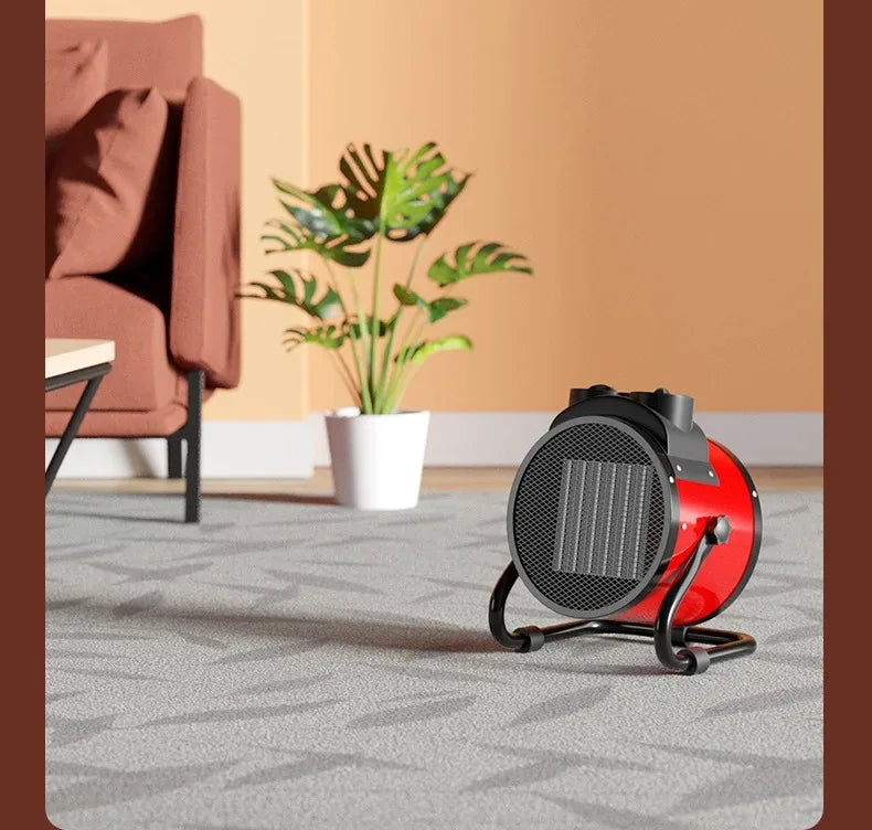 Portable Electric Space Heater with Overheat and Tip-Over Protection 2000W Adjustable Thermostat 2 Heat Settings + Fan Mode for