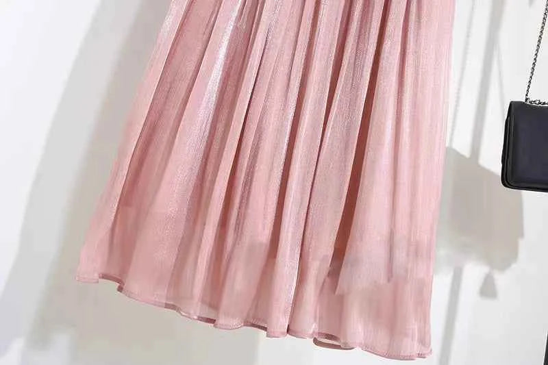 2025 Spring/Summer New Luster  A-line Women Skirt Solid Color High Waist French Paris Style Elegant Asymmetrical Skirt