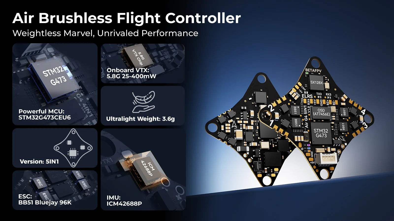 17.3g BETAFPV Air65 65mm 1S ELRS 2.4G BNF Whoop Freestyle Racing RC FPV Drone with Air Brushless FC 400mW VTX