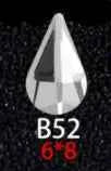 100PCS B41-80 Flat Bottom Special-Shaped Drill  Crystal Sleek Rhinestone 3D Manicure Nail Art Decoration Charms Jewelry