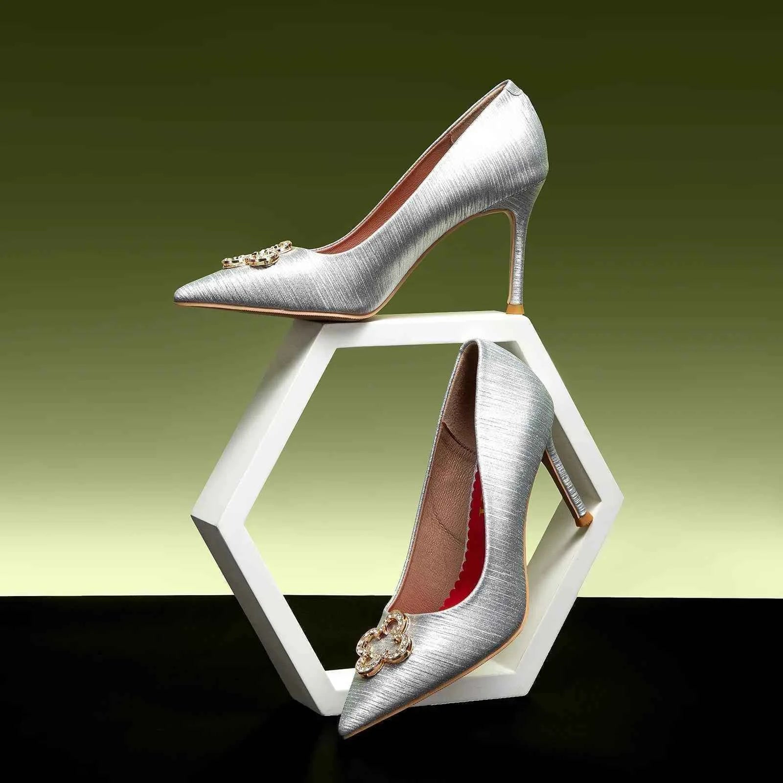 Fashion Classic Luxury Design Women's New High Heels Business Party Basic Metal Decorative High Heels