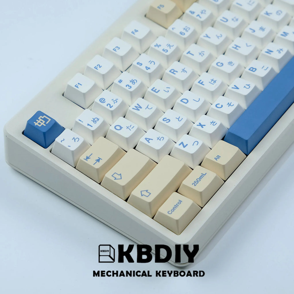 KBDiy 135 Keys/Set GMK Soymilk PBT Keycaps Cherry Profile MX Switch Korean Keycap for Mechanical Gaming Keyboard Custom Key Caps