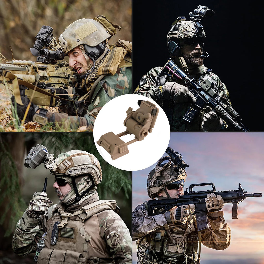 BOOIU New L4G24 NVG Tactical Helmet Mount Metal/Nylon Holder Bracket For PVS15/18  Goggles Night Vision Stent Helmet Accessories