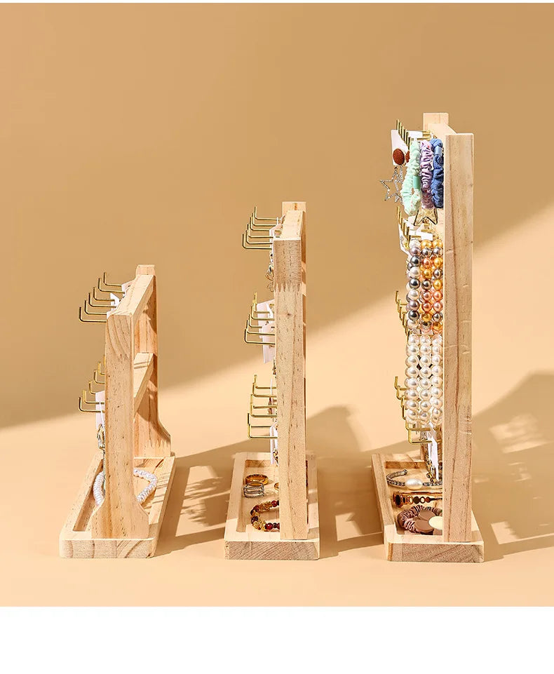 Jewelry Organizer Multi Tiers Jewelry Holder Jewelry Display Stand Earring Holder with Hooks for Rings Bracelets Showcase