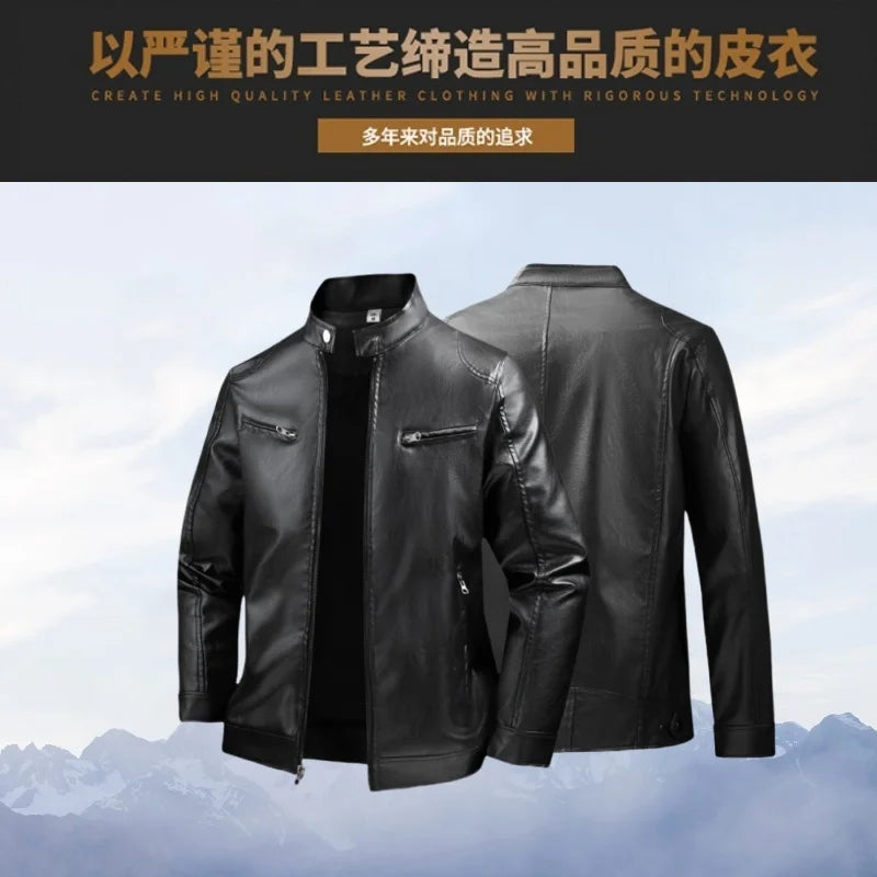 Men's Jackets Men Leather Jacket Motorcycle Coats Outwear Fashion Brand Male Pu Slim Fit Leather Jackets Mens Blazer Clothes