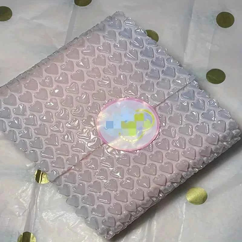 Pink Heart-Shaped Bubble Love Thickeneded Shockproof Fragile Protective Packaging Film