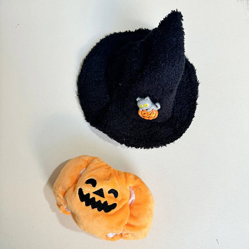 17cm Dolls Clothing For Labubu Outfit Accessories Sitting Party Halloween Trick-Or-Treat Series Accessory Pumpkin Hat Clothes