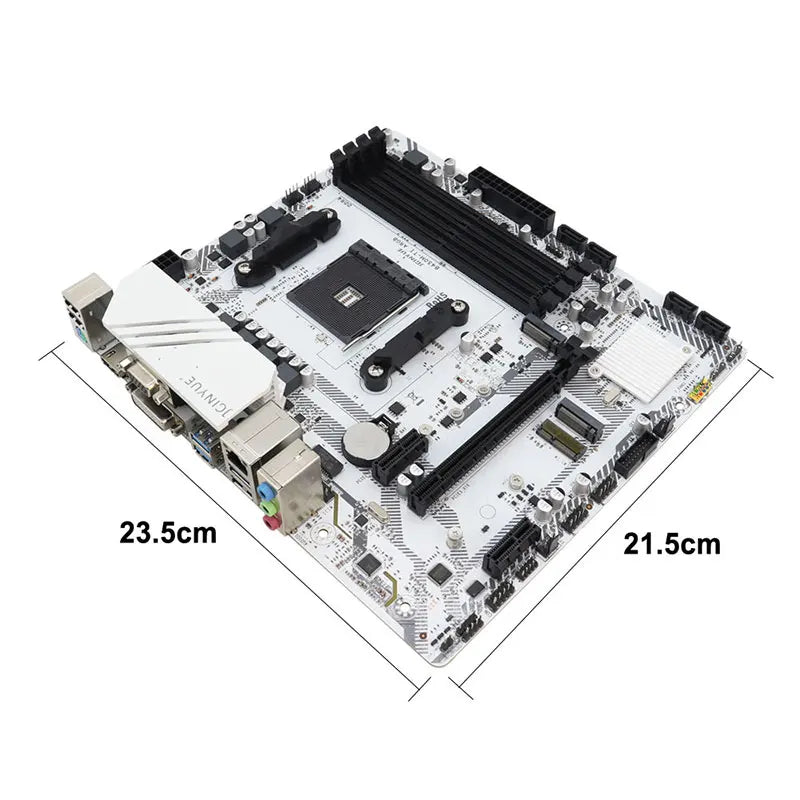 ARGB M-ATX Motherboard Classic AMD B450 4 DDR4 Memory AM4 Mainboard M.2 NVME (Supports Ryzen 5500 5600 5600G CPU) Full New