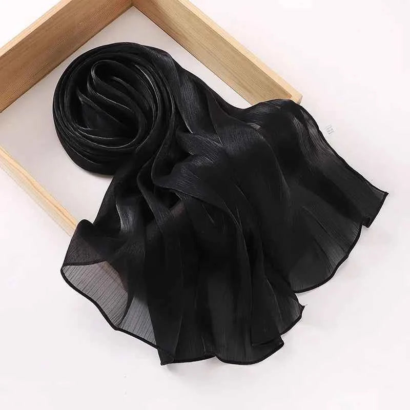 Premium Chiffon Hijabs For Woman Soft Long Turban Veil Scarves Muslim Hijab Shawls Islam Women Head Wraps Accessoires Ramadan