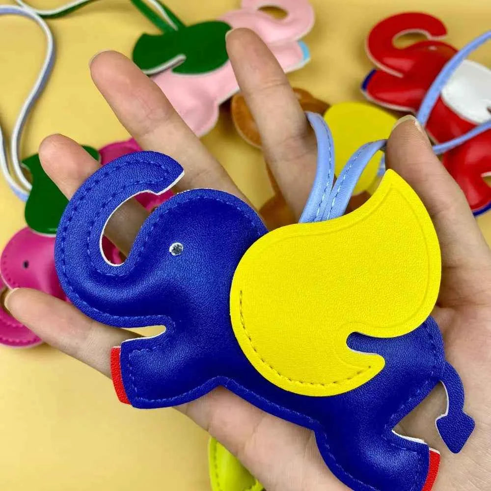 Elephant Bag Charm - Multi-Color Horse Charm Accessory for Purse, Backpack & Keys