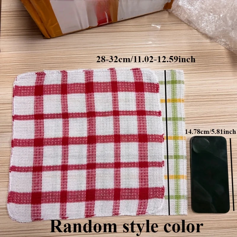 Plaid Microfiber Kitchen Towels – Absorbent Dish Cloths
