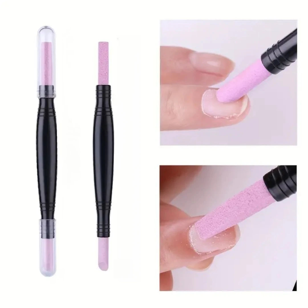 2pcs Color Dual-Ended Pumice Stone Nail File Pen – Cuticle Remover