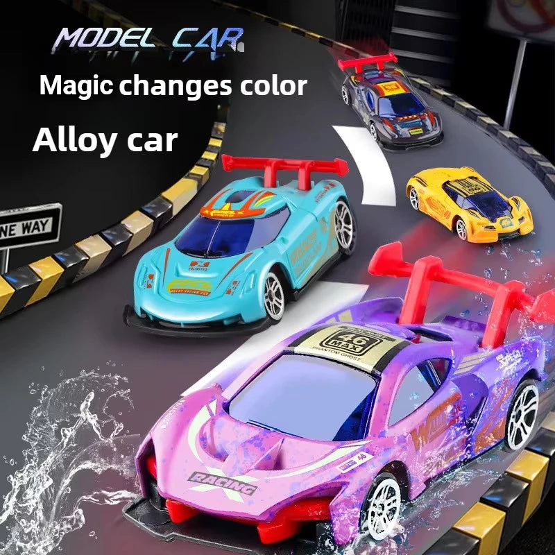 1:64 Temperature Sensitive Color Changing Magic Car Inertia Pull Back Alloy Racing Cars Crash-Resistant Toys Boy Birthday Gift