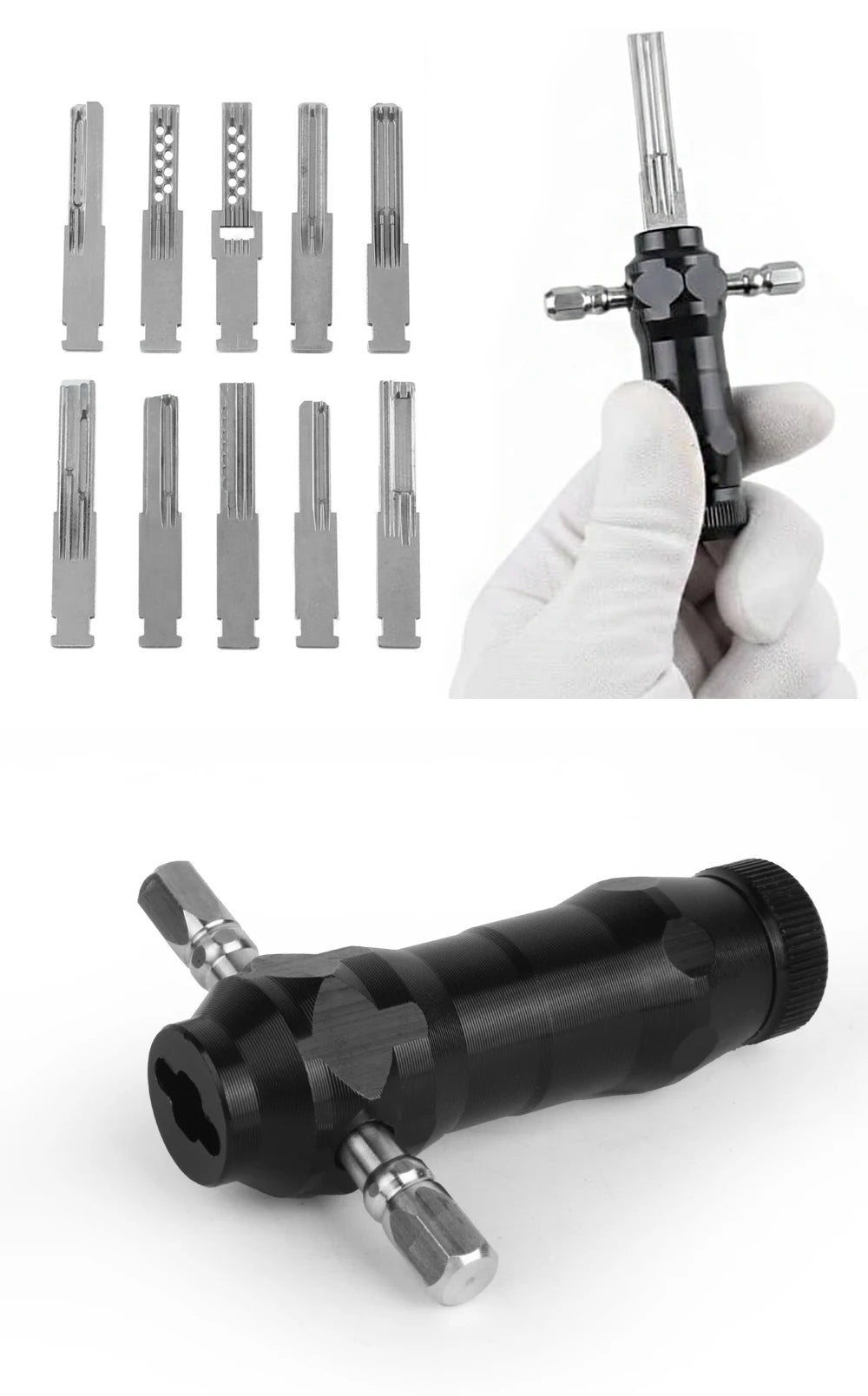 TUNGFULL Locksmith Tool Set Professional Lock Tools Kit T Handle Lock Repair Equipment For Technicians Lock Decoder Tool