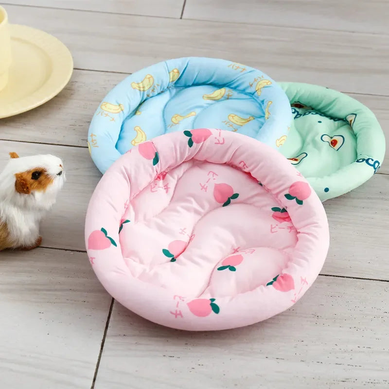 Round Hamster Bed Comfortable Sleeping Mat - Soft Cushion for Hedgehogs Squirrels Mice Guinea Pigs, Cozy Small Animal