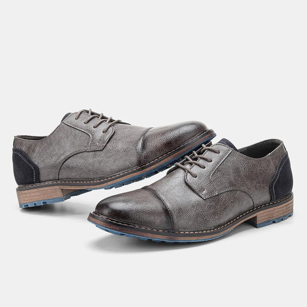 Men's Formal Shoes British Retro Brogue Shoes Mens Casual Business Leather Oxfords Men Office Dress Shoe Flats