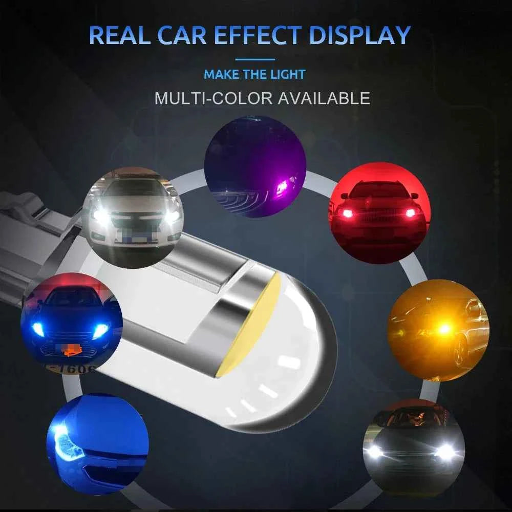 10PCS T10 W5W COB LED Bulbs Car Wedge Parking Lights Auto License Plate Lamps Dome Read Lights 12V Universal