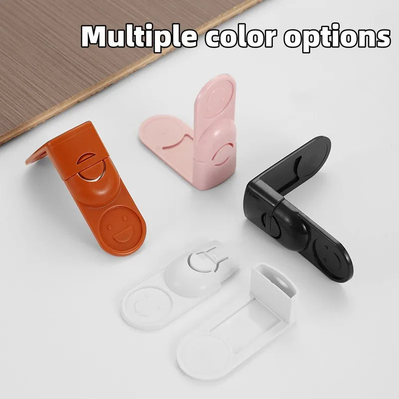 Baby Safety Lock Drawer Anti-Pinching Hand Cabinet Drawer Locks Plastic White Safety Buckle for Children Security Protection