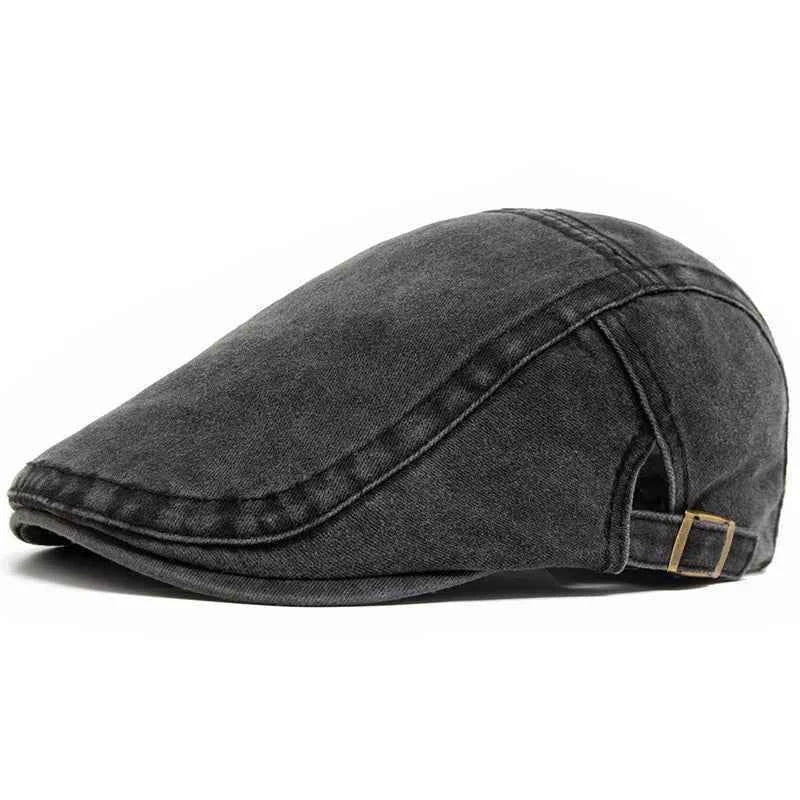Spring Summer Vintage Cotton Beret Men Women Fashion Flat Visor Cap Casual Berets Retro Newsboy Hat Unisex Adjustable Sun Hats