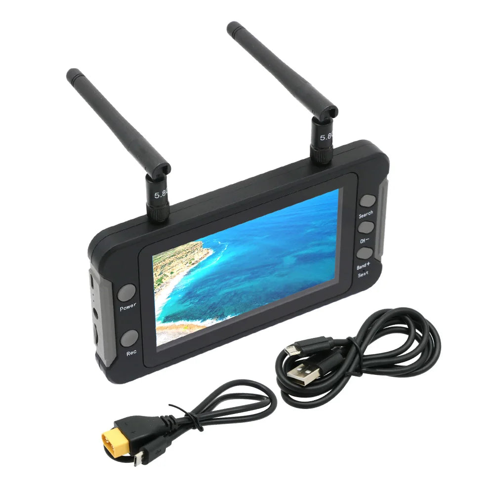 5.8G 40CH Dual Antennas FPV Goggles Monitor Video Glasses Headset HD W/ 5.8G 25mW Transmitter FPV Camera + OSD for Racing Drone